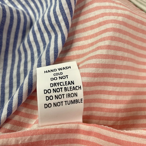 NWT Davi Dani Pastel Multicolored Button Front Casual Shirt Striped Size XL - Picture 6 of 8